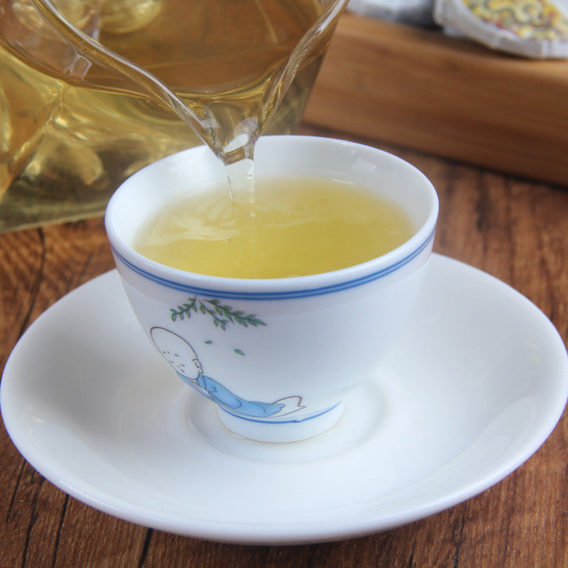 Spring Tea Ancient Tree Golden Cake Yellow Ancient Tree Tea Puerh Tea Raw Tea Mini Small Cake Tea 500g