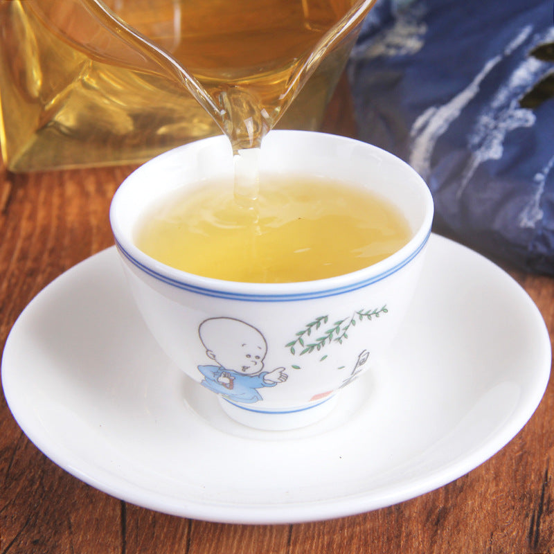 China Yunnan Pu'er Tea Raw Tea Cake Menghai Bada Mountain Pure Material Qiao Mu Green Tea Cake 357g