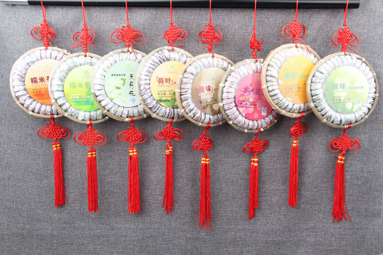 Tea Leaves Puerh Tea Ripe Tea Original Puerh Tuo Tea Mini Tuo Tea Mellow Ripe Tea Chinese Knot Bamboo Plate Tea 200g