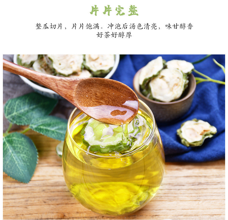 Dried Bitter Melon Canned Bitter Melon Tea Bitter Melon Slices Fresh Farmhouse Bitter Melon Tea 80g Herbal Tea苦瓜片 新鲜农家 苦瓜干