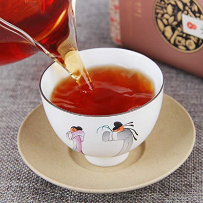 Premium Yunnan Puerh Tea Gift Cooked Tea, Loose Tea, Aged Tea, Matching Canister 100g / 3.52oz Rich and Aromatic Black Tea from China 云南普洱茶礼盒 熟茶散茶陈香 搭配精美罐装散茶 100g