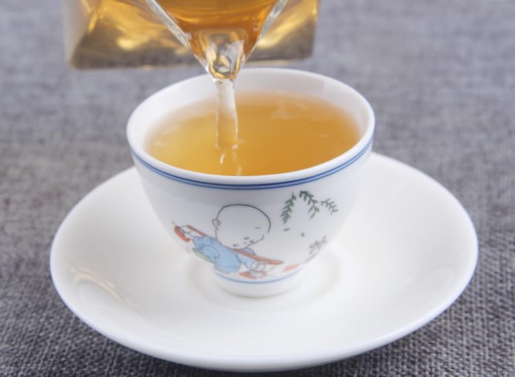 Natural and Additive-free Brown Mountain Puerh Tea Raw Tea Jinkongque Tea Menghai Qizi Cake Tea 3000g/ 105.82oz 布朗山普洱茶生茶金孔雀茶