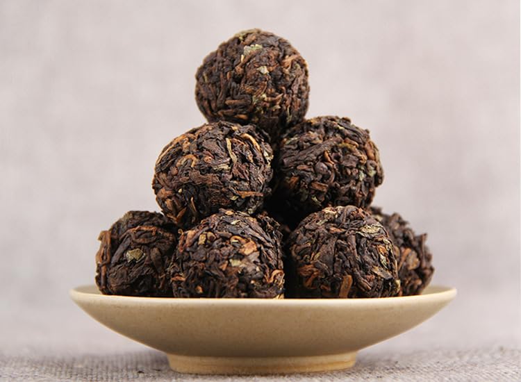 Yunnan Natural and Additive-free Glutinous Rice Fragrance Pu-erh Tea Pu-erh Ripe Tea Black Tea Longzhu Individual packaging Pu-erh Tea Tuo Tea 糯米香普洱茶 普洱熟茶龙珠500g