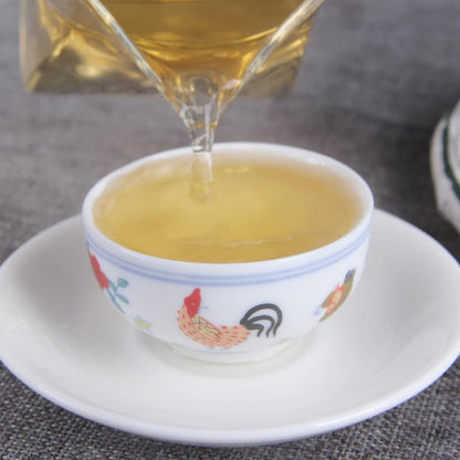 Natural Without Additives Puerh Tea Yunnan Old Tree Banzhang Pu'er Tea Raw Tea Premium Chenxiang Qizi Cake Raw Pu'er Tea Leaves Special Banzhang Old Tree 357g Green Tea 云南老树班章普洱茶生茶陈香七子饼生普洱茶