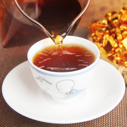 Premium Puerh Ripe Tea Paste 500g Concentrated Instant Tea Aged Puerh Tea Rich and Aromatic Black Tea From China 普洱熟茶膏黄金膏 小粒浓缩速溶茶老普洱500克