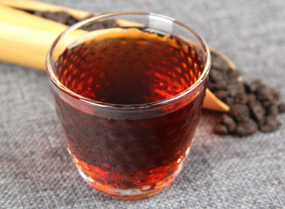 Yunnan Natural and Additive-free Ancient Tree Puerh Broken Silver Tea Fossil 100g Glutinous Rice Fragrance Tea Cooked Puerh Tea Ripe Tea 云南古树普洱碎银子茶化石熟普洱茶熟茶