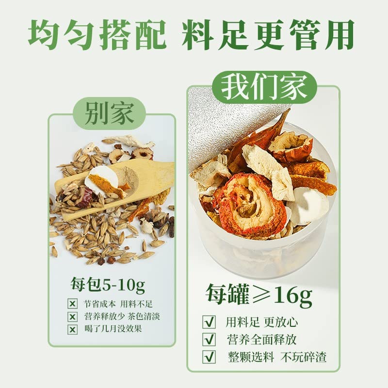 Chinese Herbal Tea Wellness Tea Warm Stomach Combo Flower Tea,Can Be Steeped Multiple Times 丁香沙棘猴头菇茶小罐养生茶佛手茶养胃猴头菇暖胃组合花茶