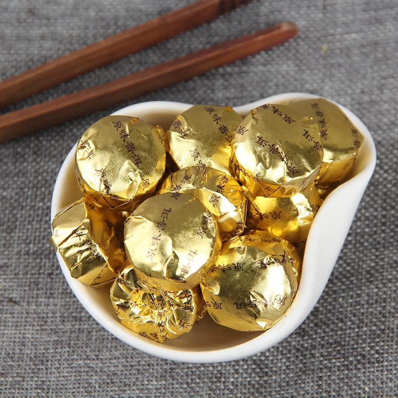 Yunnan Natural and Additive-free Original Flavour Puerh Tea Mini Tuo Tea Cooked Tea 500g Yunnan Smooth and Mellow Ripe Tea 云南原味普洱茶 迷你小沱茶 熟茶500g 云南醇香小金沱茶叶