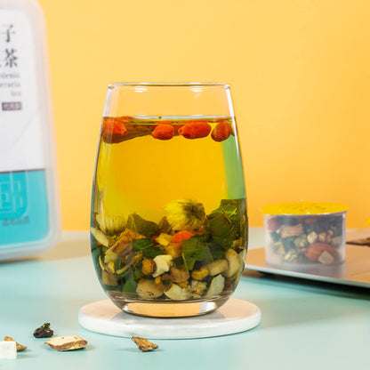 Health Tea 300g (10.58oz) Flower Tea 15 Cans, Small Cans of Tea Packaging Portable Flower Tea Combination Chinese Herbal Tea  菊苣栀子葛根茶 15罐小罐茶包装