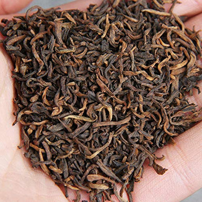 Natural and Additive-free Aged Puerh Tea 500g Yunnan Tea Palace Puerh Ripe Tea Palace Ripe Loose Tea Fermented Loose Yunnan Black Tea 金针宫廷普洱熟茶 宫廷熟散茶