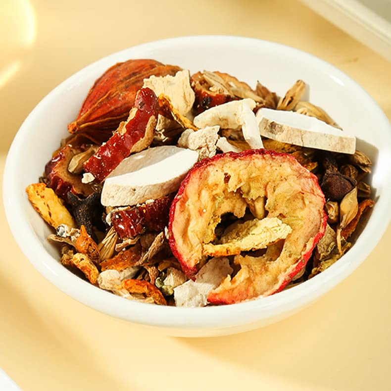 Chinese Herbal Tea Wellness Tea Warm Stomach Combo Flower Tea,Can Be Steeped Multiple Times 丁香沙棘猴头菇茶小罐养生茶佛手茶养胃猴头菇暖胃组合花茶