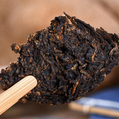 Yunnan Natural Puerh Tea Puerh Ripe Tea 200g Brown Tree Ripe Tea Qizi Cake Tea Aromatic and Flavorful Black Tea 云南普洱茶 普洱熟茶200g 金毫贡饼 布朗大树熟茶