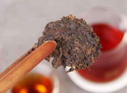 Premium Puerh Tea Ripe Tea “Commemorative” Puerh Tea Cake 357g/12.59oz Yunnan Natural Puerh Tea Black Tea Deliciously Smooth Puerh Tea 生肖纪念普洱茶饼357克云南七子饼茶