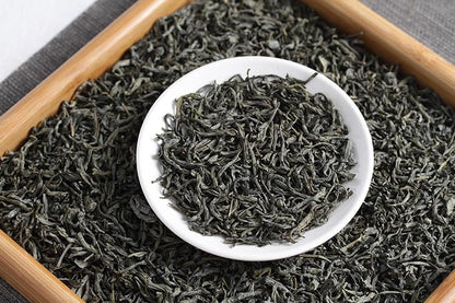 Yunnan Pu'er Loose Early Spring Large Leaf Green Tea Zhengmei(No.1) 500g Natural and Additive-free Dian Green 早春云南普洱散装大叶种绿茶茶叶蒸酶 500克滇绿