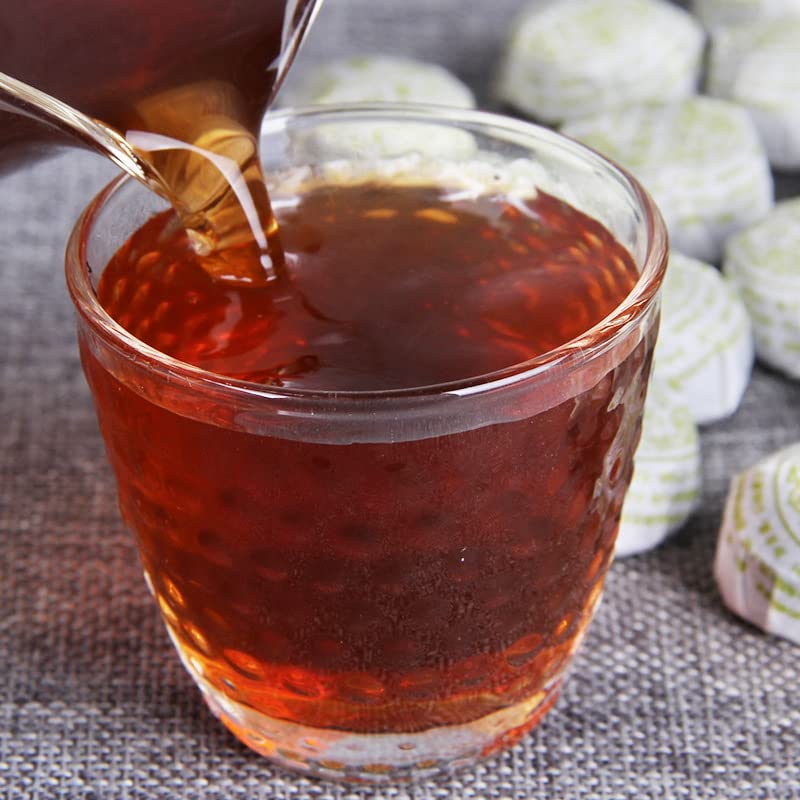 Natural and additive-free Lotus Leaf Tea Small Tuo Tea, Cook tea, Puerh Tea Puerh Ripe Tea Small Tuo Tea Black tea Easy to carry 荷叶小沱茶普洱茶普洱茶熟茶小沱茶500g