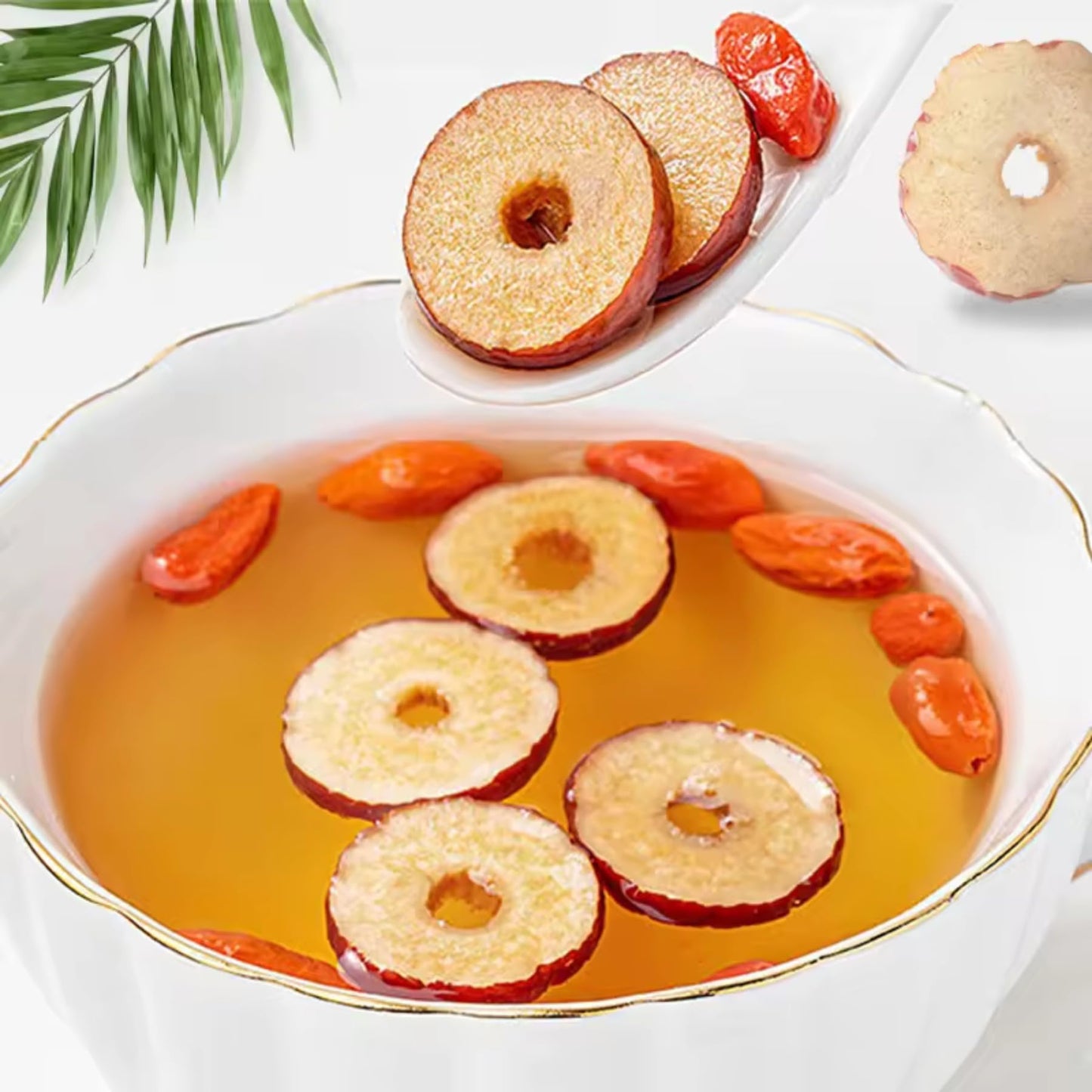 Dried Jujube Slices Canned Herbal Tea Infusion 5.64oz Fruit Tea Without Kernel Dry Eating Red Dates Dried Jujube Rings 160g 红枣片干罐装 160g