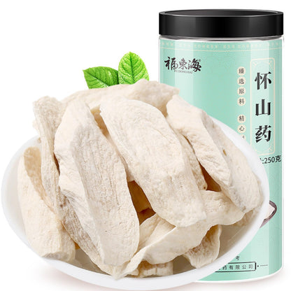 Chinese Yam 250g Natural Green Food Without Additives Henan Yam Iron Stick Chinese Yam for Soup 无硫 怀山药250g山药片河南焦作铁棍山药