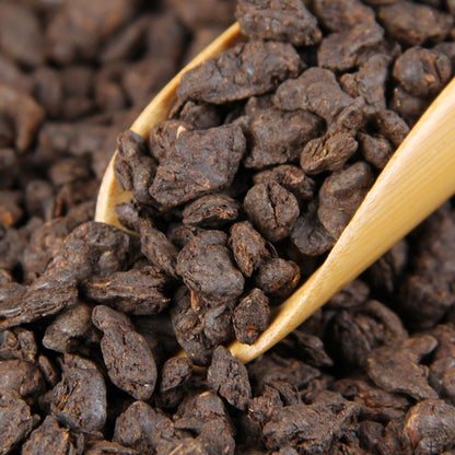 Yunnan Pu'er Tea Laochatou Ripe Tea Glutinous Fragrance Pu'er Tea Fossil Tea Broken Silver Yunnan Pu 'er Tea 100g / 3.52oz Cooked Tea Black Tea 老茶头熟茶 糯香普洱 茶化石 碎银子 100g罐装