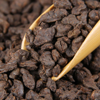 Yunnan Natural and Additive-free Ancient Tree Puerh Broken Silver Tea Fossil 100g Glutinous Rice Fragrance Tea Cooked Puerh Tea Ripe Tea 云南古树普洱碎银子茶化石熟普洱茶熟茶