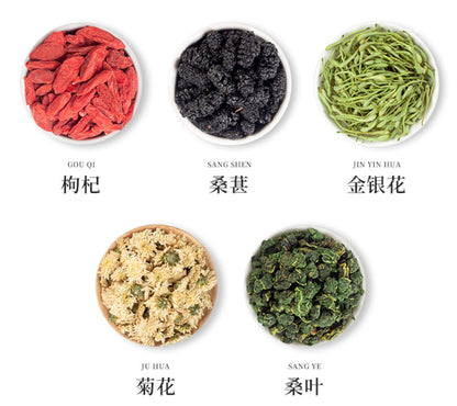 Cassia,Burdock, Goji berries, mulberries Tea Small Cans 120g (4.23oz) Combination Chinese Herbal Tea 决明子茶 牛蒡茶金银花茶 小罐茶 养生茶 熬夜茶