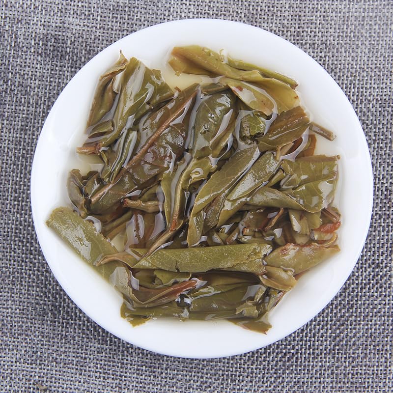 Natural and Additive-free Brown Mountain Puerh Tea Raw Tea Jinkongque Tea Menghai Qizi Cake Tea 3000g/ 105.82oz 布朗山普洱茶生茶金孔雀茶