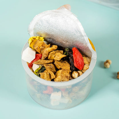 Goji, Mulberry Leaf, Lily Tea Small Cans of Health Tea 120g (4.23oz) Non-jangled Acid Tea 6 Cans/box Portable Tea Combination Chinese Herbal Tea 振祥堂菊苣栀子茶小罐养生茶