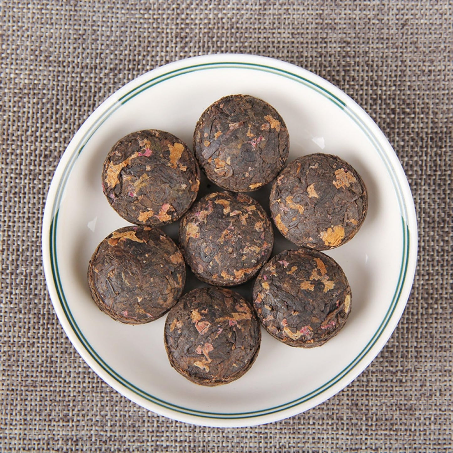Natural and additive-free Yunnan Flower Tea Tuo Tea Peony Flower Puerh Ripe Tea Cooked tea Combination Herbal Tea Black Tea 花草茶茶牡丹普洱茶叶500g