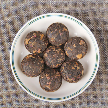 Natural and additive-free Yunnan Flower Tea Tuo Tea Peony Flower Puerh Ripe Tea Cooked tea Combination Herbal Tea Black Tea 花草茶茶牡丹普洱茶叶500g
