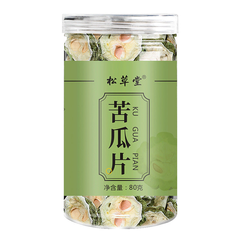 Dried Bitter Melon Canned Bitter Melon Tea Bitter Melon Slices Fresh Farmhouse Bitter Melon Tea 80g Herbal Tea苦瓜片 新鲜农家 苦瓜干