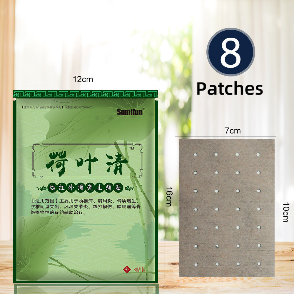 3 Packs, Rheumatoid arthritis, bruises, lumbago, etc. Anti-inflammatory and pain relief Lotus Leaf Clear Paste (8pcs/bag)*3 荷叶清贴外用膏贴1包/8贴