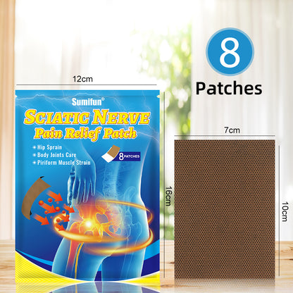 3 Packs,  Sciahig Nnerds Hip Spraine, Body loints Caree Pain Relief Patch (8pcs/bag)*3 坐骨神经止痛贴久坐群体臀胯不适