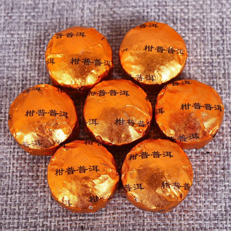 Pu-erh Tea Mini Tuo Tea Chen Pi Pu-erh Ripe Tea Xinhui Citrus Pu Tea 500g Pu-erh Orange Pu Tea Small Golden Tuo