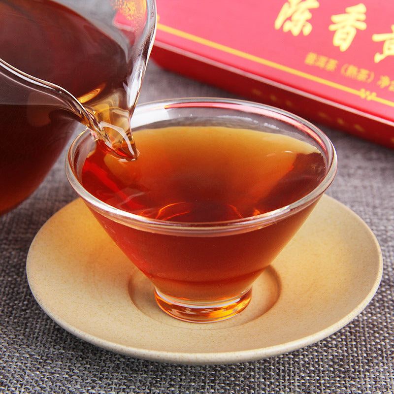 ChenXiang Gold Bar Spring Black Tea Ancient Tree Pu'er Tea 300g Pu'er Ripe Tea