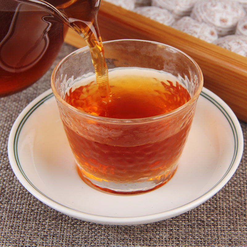 Yunnan Menghai Pu-erh Tea Ripe Tea Mu Zhi NuomiXiang Tuo Mini Small Tuo Tea  Nuomi Xiang Tea Black Tea 500g