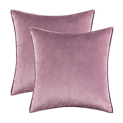 Home Decorative Edge Velvet Waist Pillow Cushion Covers Super Soft Plush Hotel Sofa Pillow Covers 23.6"x23.6" Throw Pillow Covers