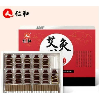 2 Boxes, Moxibustion Aijiutie 60pcs/Box 仁和艾灸贴