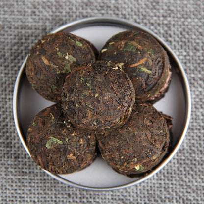 Black Tea Glutinous Fragrant Tea Barrel Glutinous Fragrant Ripe XiaoTuo Tea Yunnan Pu'er Tea 180g