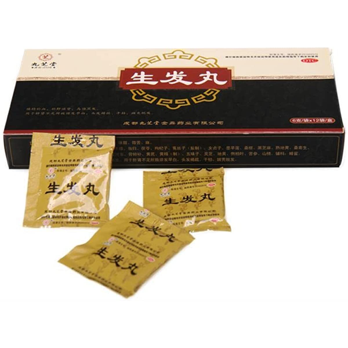 1 Box, Shengfa Wan  12 Bags / Box 九芝堂生发丸