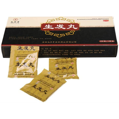 1 Box, Shengfa Wan  12 Bags / Box 九芝堂生发丸