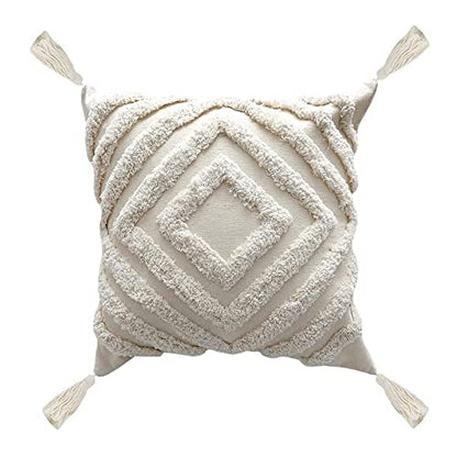Bohemia Nordic ins Style Pillow Sofa Tufted Cushion Cover Tassel Pillow Cover Embroidered Waist Pillow Cover Decorative Pillow Covers 18x18