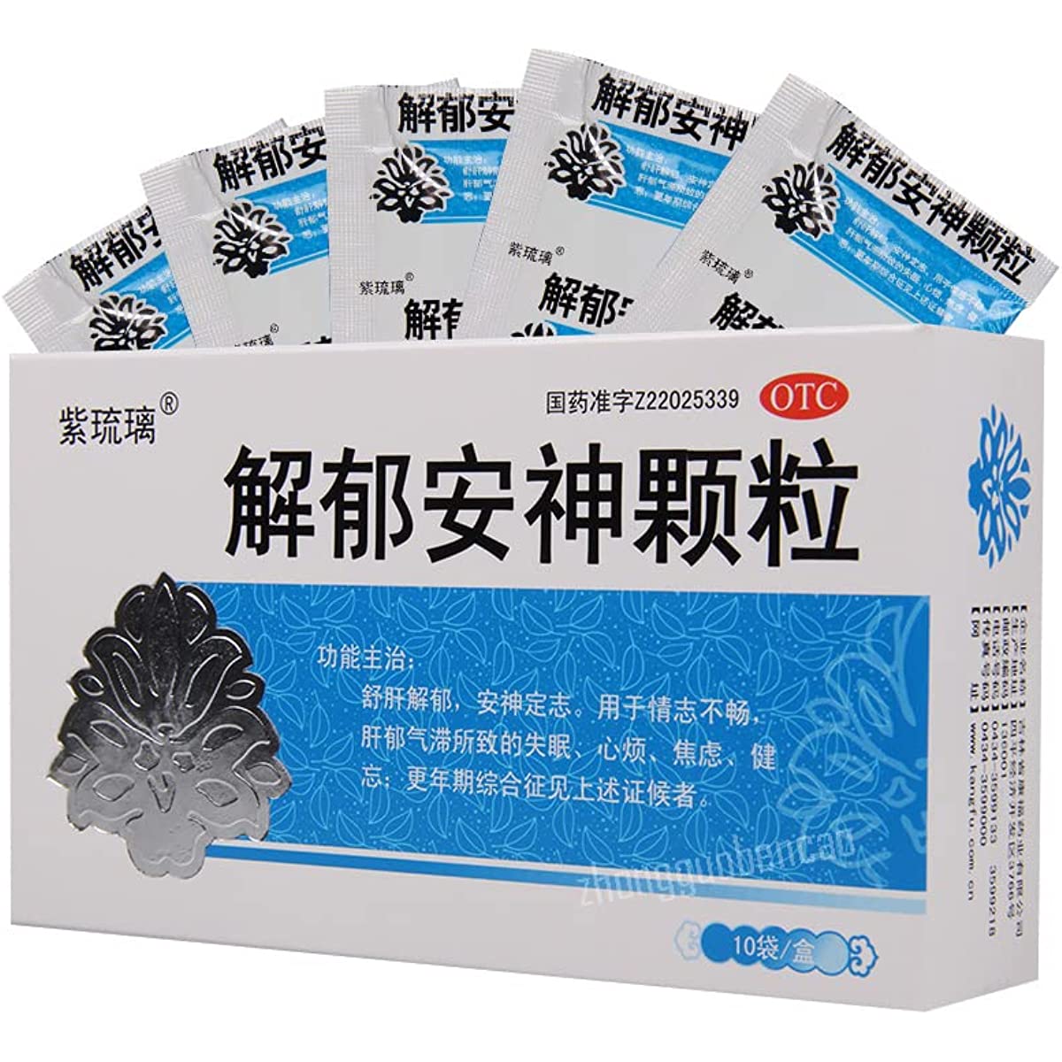 1 Box, Jieyu Anshen Keli 10 Bags / Box 解郁安神颗粒