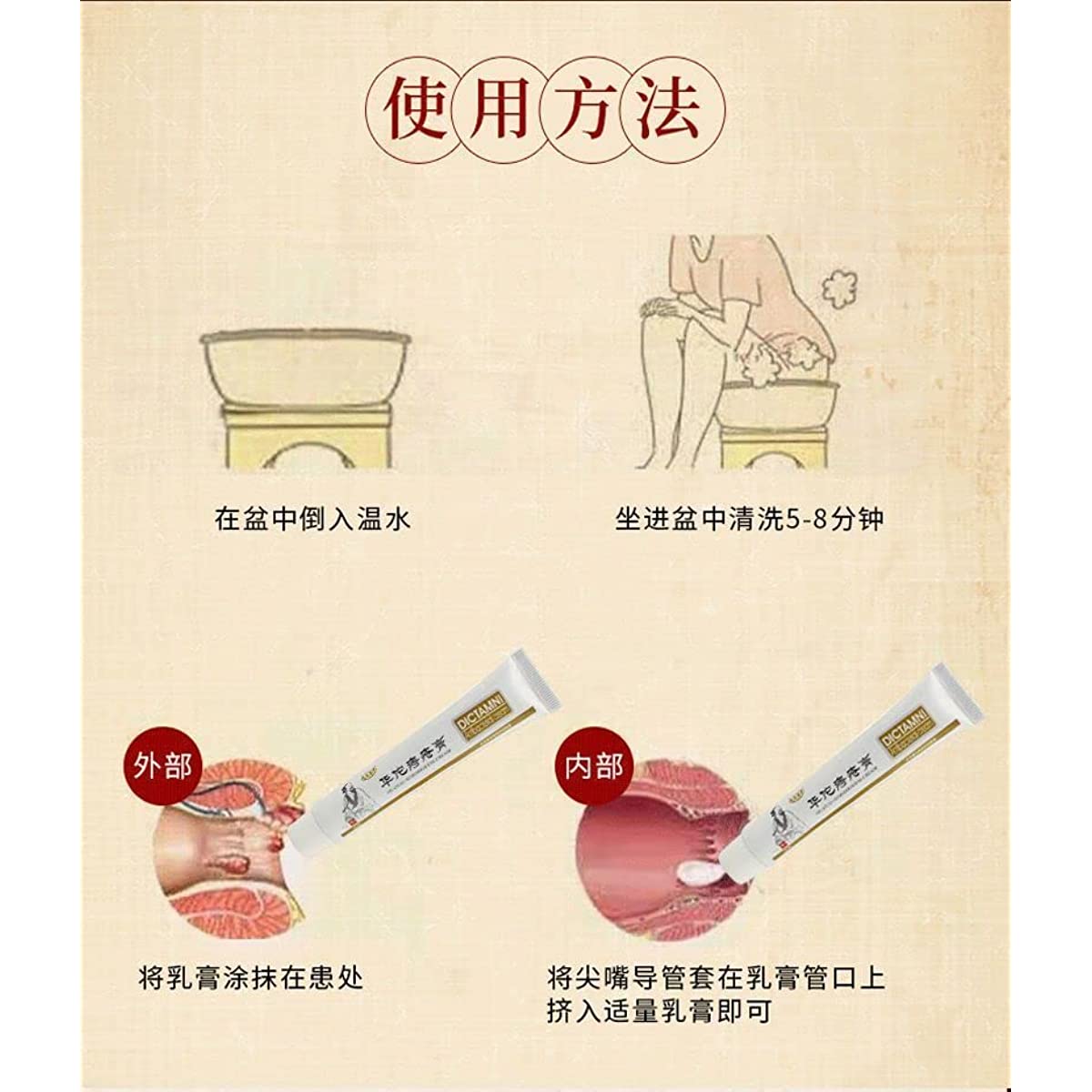 1 Box, Zhichuang Gao Hunhe zhi zhizhuang Gao 20g / Box 痔疮膏