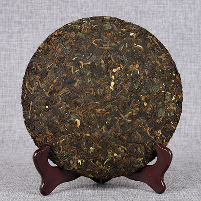 Yunnan Pu-erh Ripe Tea Gnomic Fragrance Pu-erh Ripe Tea Qizi Cake Gnomic Fragrance 357g Ripe Tea Cake Pu-erh Cake