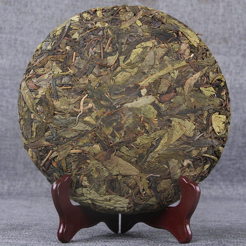 Yunnan Pu'er Tea Ancient Tree Pu'er Raw Tea Qizi Cake Tea 357g Lincang Iceland Gold Leaf Pu'er Tea Green Tea