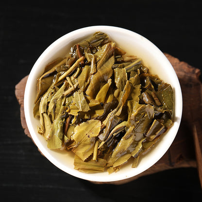 Pu-erh Tea 100g Raw Tea Cake Brown Mountain Qiao Green tea Mu Ancient Tree First Spring Raw Tea Cake
