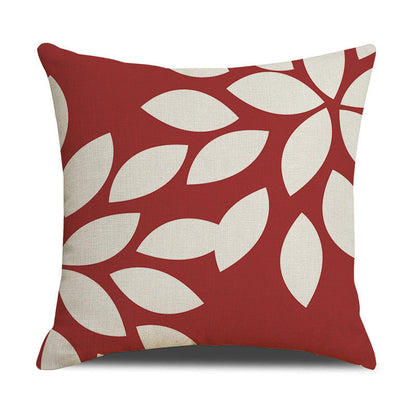 1PC Home Solid Color Geometric Linen Throw Pillow Case Digital Printed Geometric Graphics Square Pillowcase for Home Office Sofa Decor Pillow Covers
