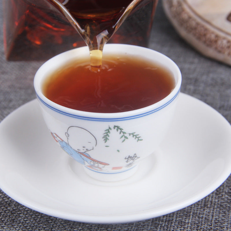 Yunnan Qizi Cake 0658 Puerh Ripe Tea Classic 357g Aged Medium Term Old Ripe Tea Black Tea