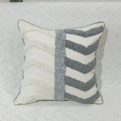 Bohemia Nordic ins Style Pillow Sofa Tufted Cushion Cover Tassel Pillow Cover Embroidered Waist Pillow Cover Decorative Pillow Covers 18x18